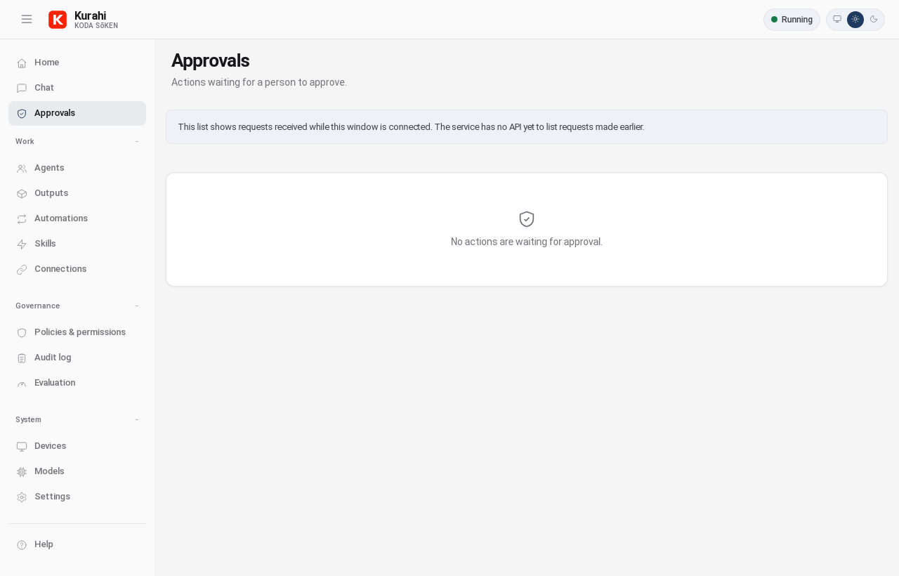 Approvals in the desktop app